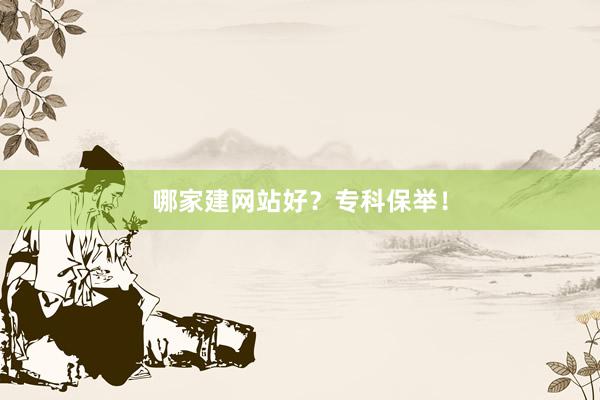 哪家建网站好？专科保举！