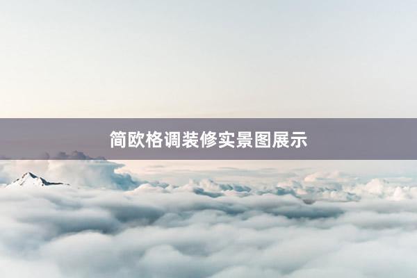 简欧格调装修实景图展示